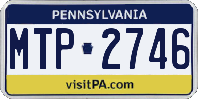 PA license plate MTP2746