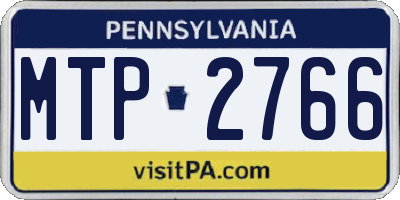 PA license plate MTP2766