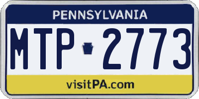 PA license plate MTP2773