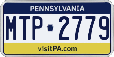 PA license plate MTP2779