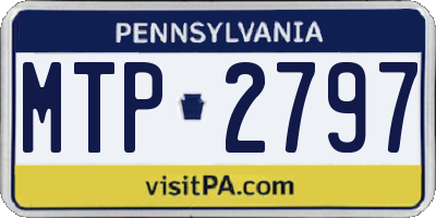 PA license plate MTP2797