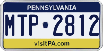 PA license plate MTP2812