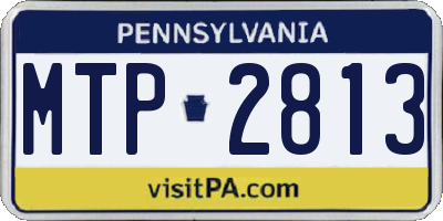 PA license plate MTP2813