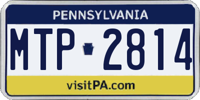 PA license plate MTP2814