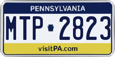 PA license plate MTP2823