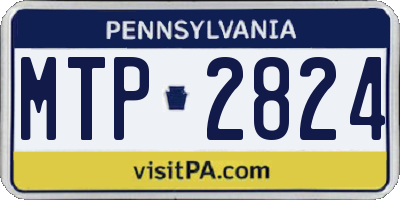 PA license plate MTP2824