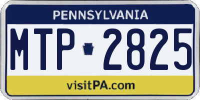 PA license plate MTP2825