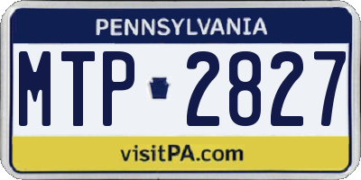 PA license plate MTP2827