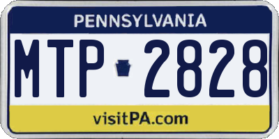 PA license plate MTP2828