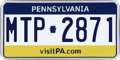 PA license plate MTP2871