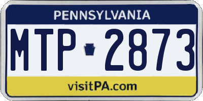 PA license plate MTP2873