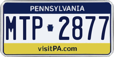 PA license plate MTP2877