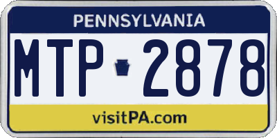 PA license plate MTP2878
