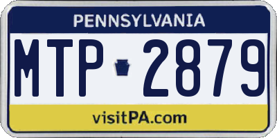PA license plate MTP2879