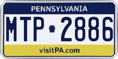 PA license plate MTP2886