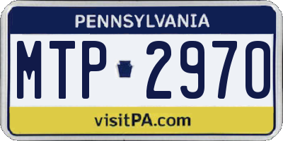 PA license plate MTP2970