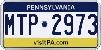 PA license plate MTP2973