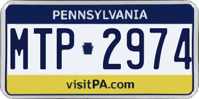 PA license plate MTP2974