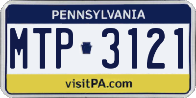 PA license plate MTP3121