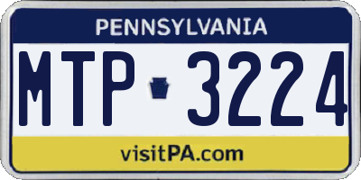 PA license plate MTP3224