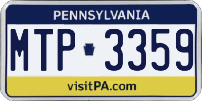 PA license plate MTP3359