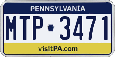 PA license plate MTP3471