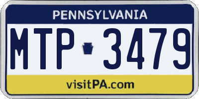 PA license plate MTP3479