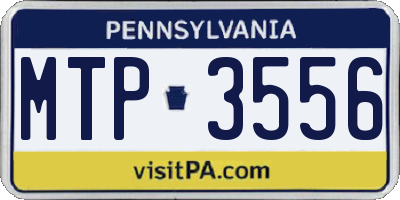 PA license plate MTP3556