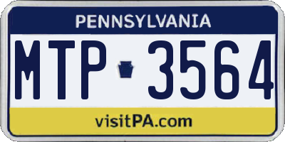 PA license plate MTP3564