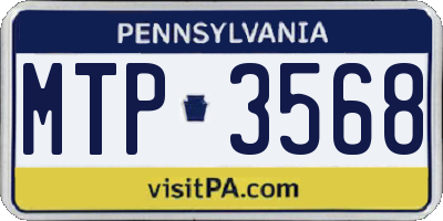 PA license plate MTP3568