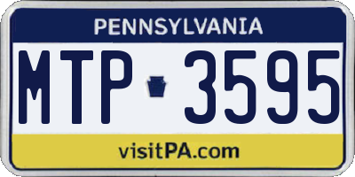 PA license plate MTP3595