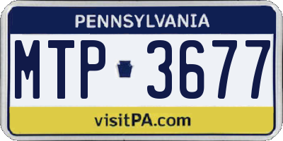 PA license plate MTP3677