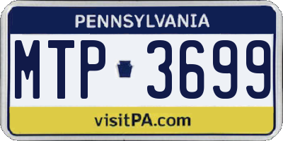PA license plate MTP3699