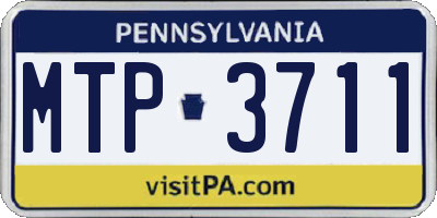 PA license plate MTP3711