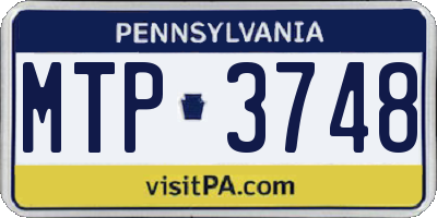 PA license plate MTP3748