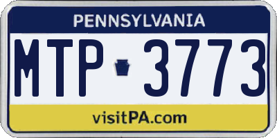 PA license plate MTP3773