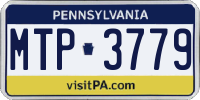 PA license plate MTP3779
