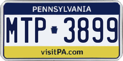 PA license plate MTP3899