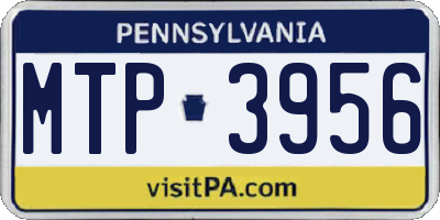 PA license plate MTP3956
