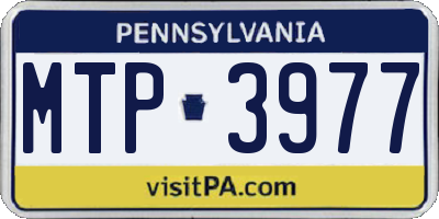 PA license plate MTP3977