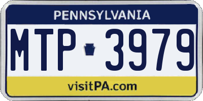 PA license plate MTP3979