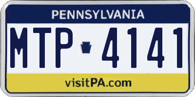 PA license plate MTP4141