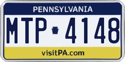 PA license plate MTP4148