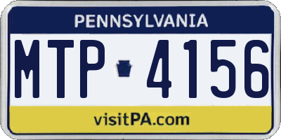PA license plate MTP4156