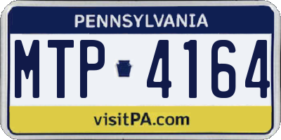 PA license plate MTP4164
