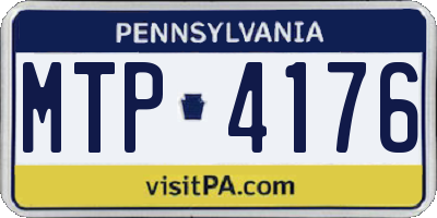 PA license plate MTP4176