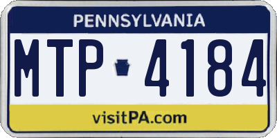 PA license plate MTP4184