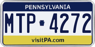 PA license plate MTP4272