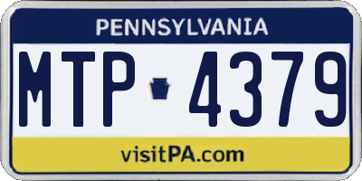 PA license plate MTP4379
