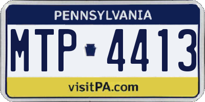 PA license plate MTP4413